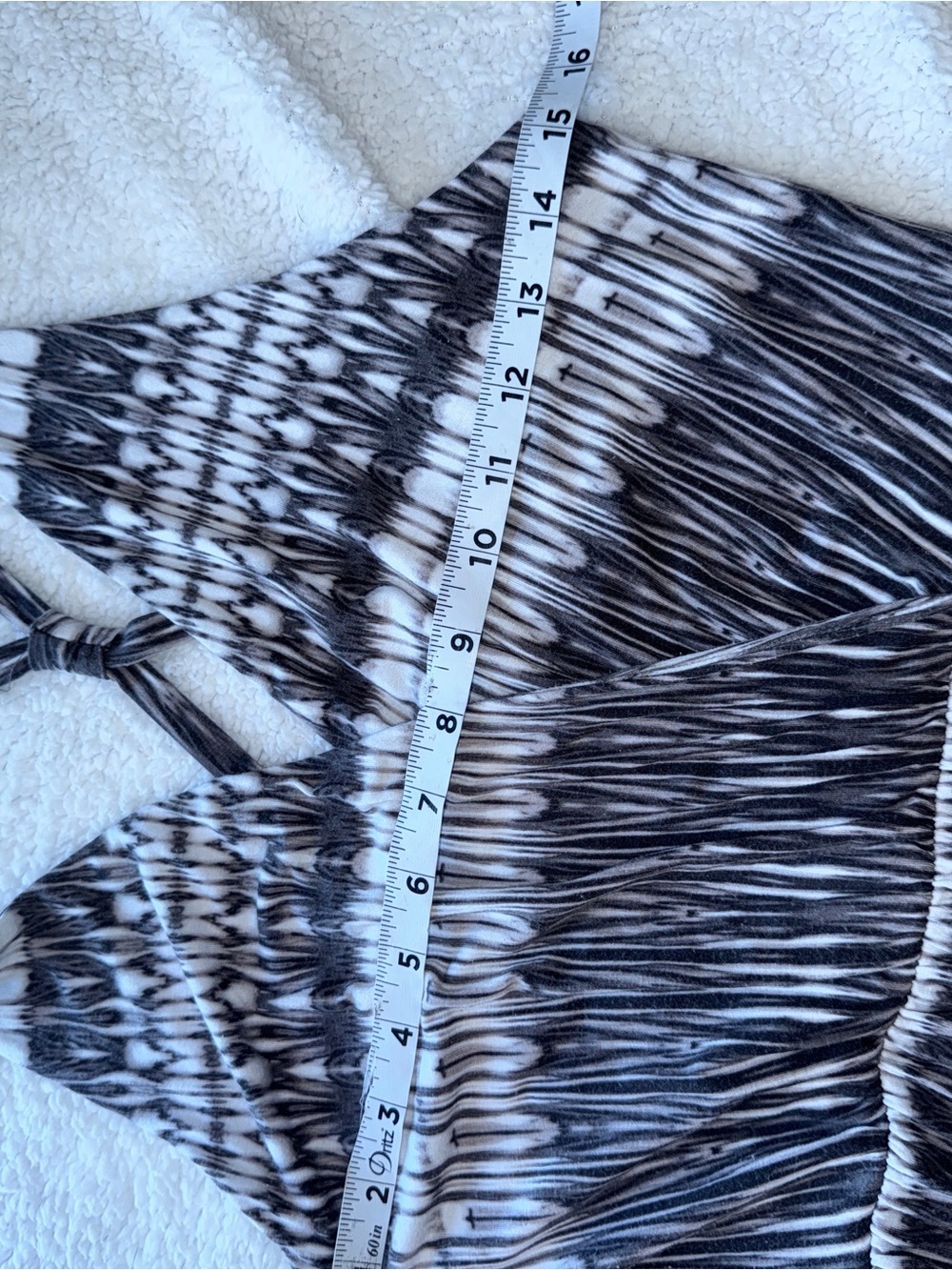 Cynthia Rowley Black & White ikat tribal pattern- Tank Sleeveless Mini Dress s - Picture 9 of 11